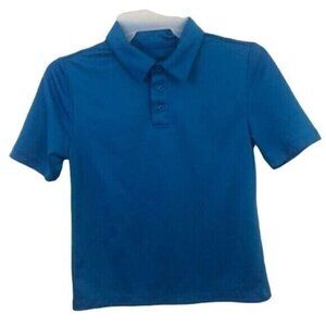Blue Performance Polo Shirt Boys Activewear Short Sleeve